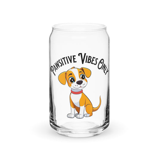 Pawstive Vibes Only - Can-shaped glass - Premium  from T&L Kustoms - Just $16.95! Shop now at T&L Kustoms
