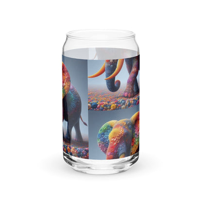 Can-shaped glass - Flowery Elephant - Premium  from T&L Kustoms - Just $14.95! Shop now at T&L Kustoms