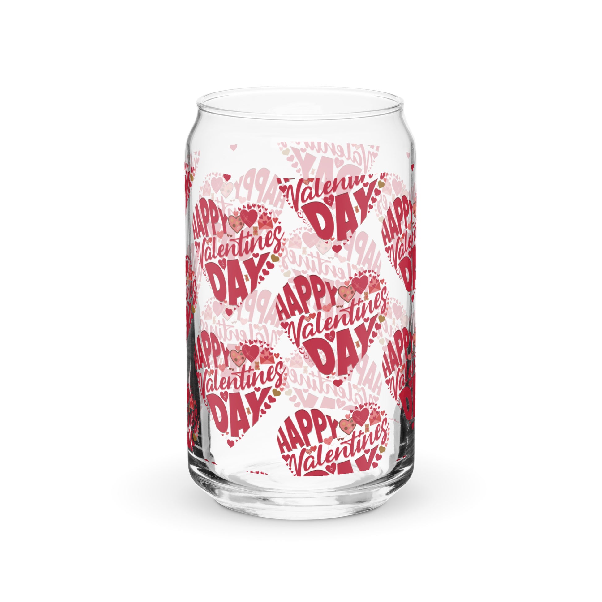 Happy Valentine's Day - Beer/Soda Can-shaped glass - Premium  from T&L Kustoms - Just $13.95! Shop now at T&L Kustoms