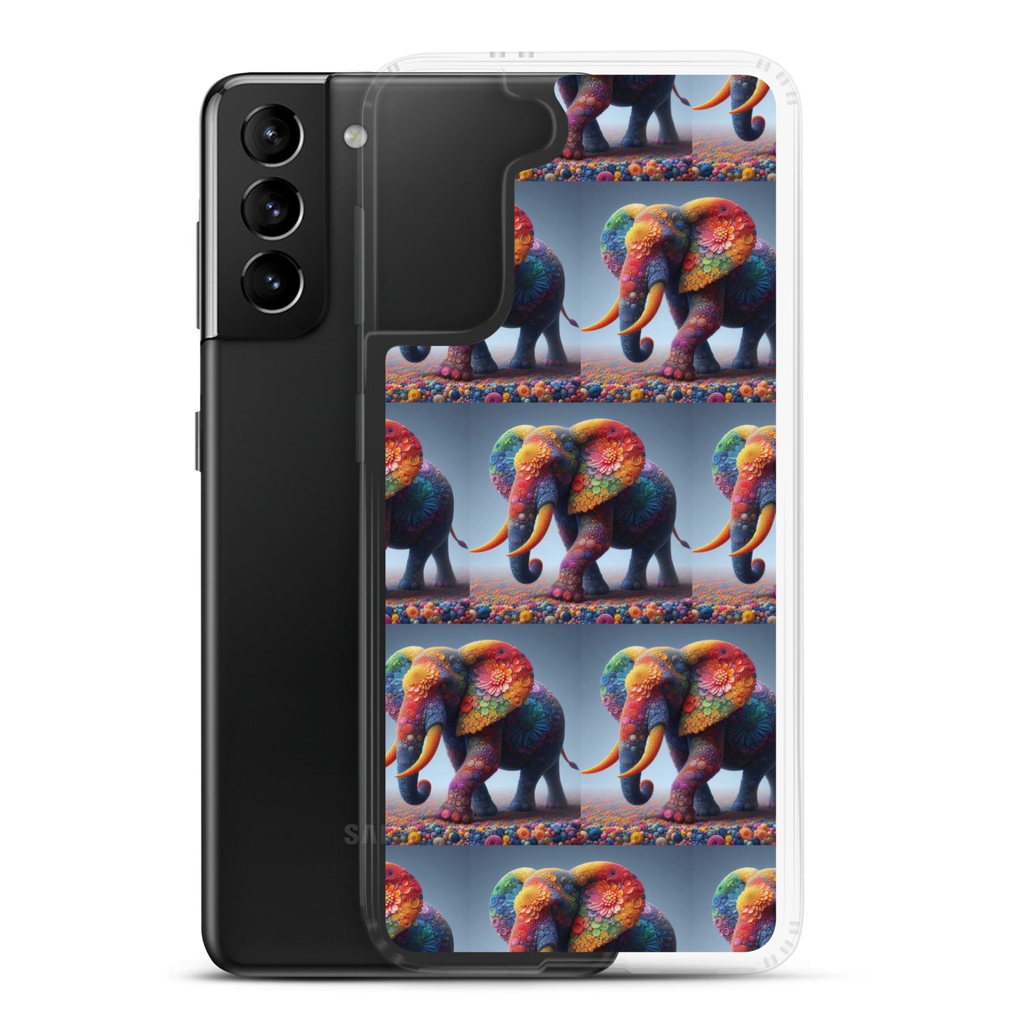 Clear Case for Samsung® - Flowery Elephant - Premium  from T&L Kustoms - Just $15! Shop now at T&L Kustoms