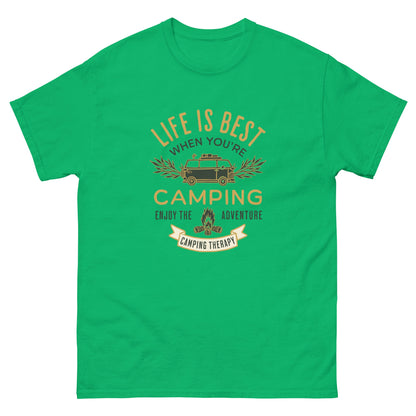 Embrace the Wilderness: Camping Therapy Tee - Premium  from T&L Kustoms - Just $14.50! Shop now at T&L Kustoms