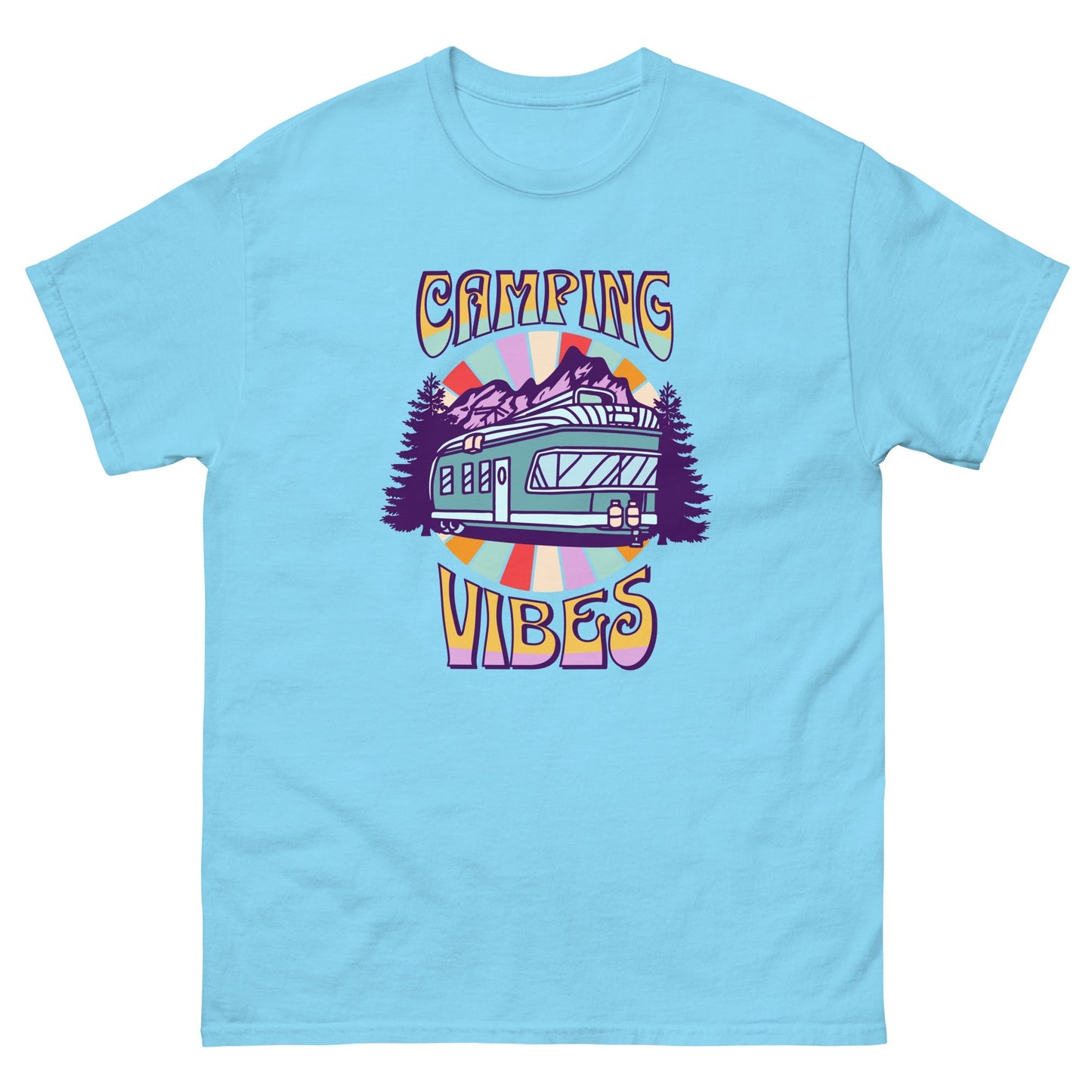 Rolling Retro: The Ultimate 'Camping Vibes' Tee - Premium  from T&L Kustoms - Just $14.50! Shop now at T&L Kustoms