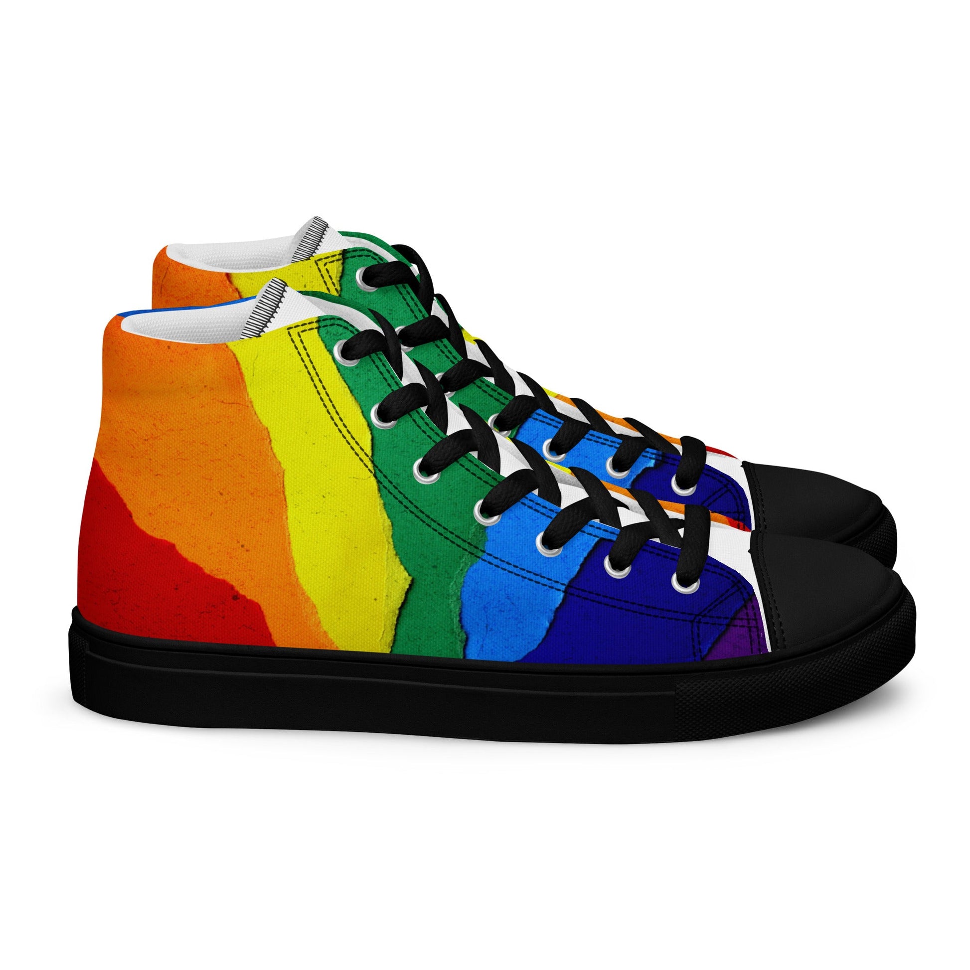 Pride - LGBTQ+ - Men’s high top canvas shoes - Premium  from T&L Kustoms - Just $55.95! Shop now at T&L Kustoms