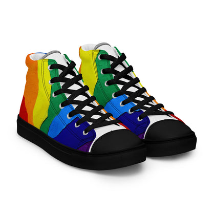 Pride - LGBTQ+ - Men’s high top canvas shoes - Premium  from T&L Kustoms - Just $55.95! Shop now at T&L Kustoms