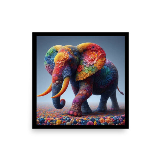 Colorful Flowery Elephant Print - Premium  from T&L Kustoms - Just $16.50! Shop now at T&L Kustoms