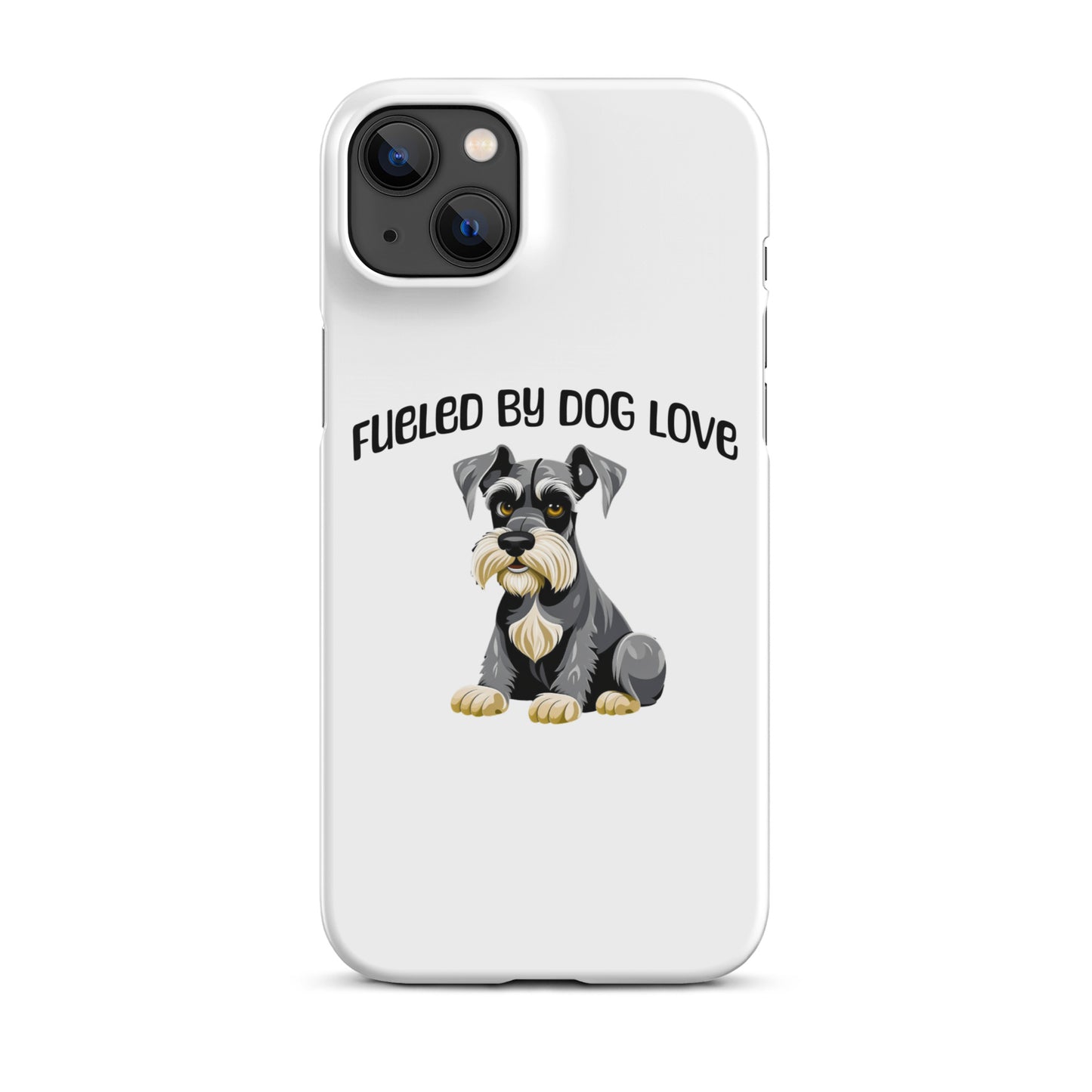 Fueled by Dog Love - Schnauzer - Snap case for iPhone® - Premium  from T&L Kustoms - Just $19.95! Shop now at T&L Kustoms