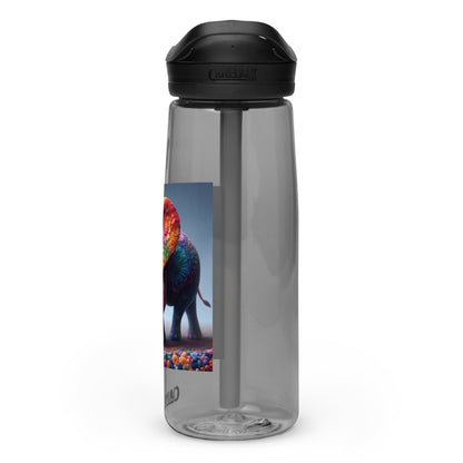 Sports water bottle - Flowery Elephant - Premium  from T&L Kustoms - Just $25.95! Shop now at T&L Kustoms