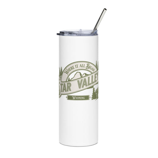 Star Valley Wyoming Commemorative Stainless Steel Tumbler with Straw - Premium  from T&L Kustoms - Just $28.50! Shop now at T&L Kustoms