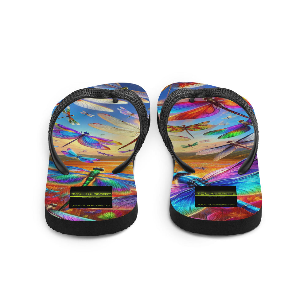 Dragonfly - Flip-Flops - Premium  from T&L Kustoms - Just $18.95! Shop now at T&L Kustoms