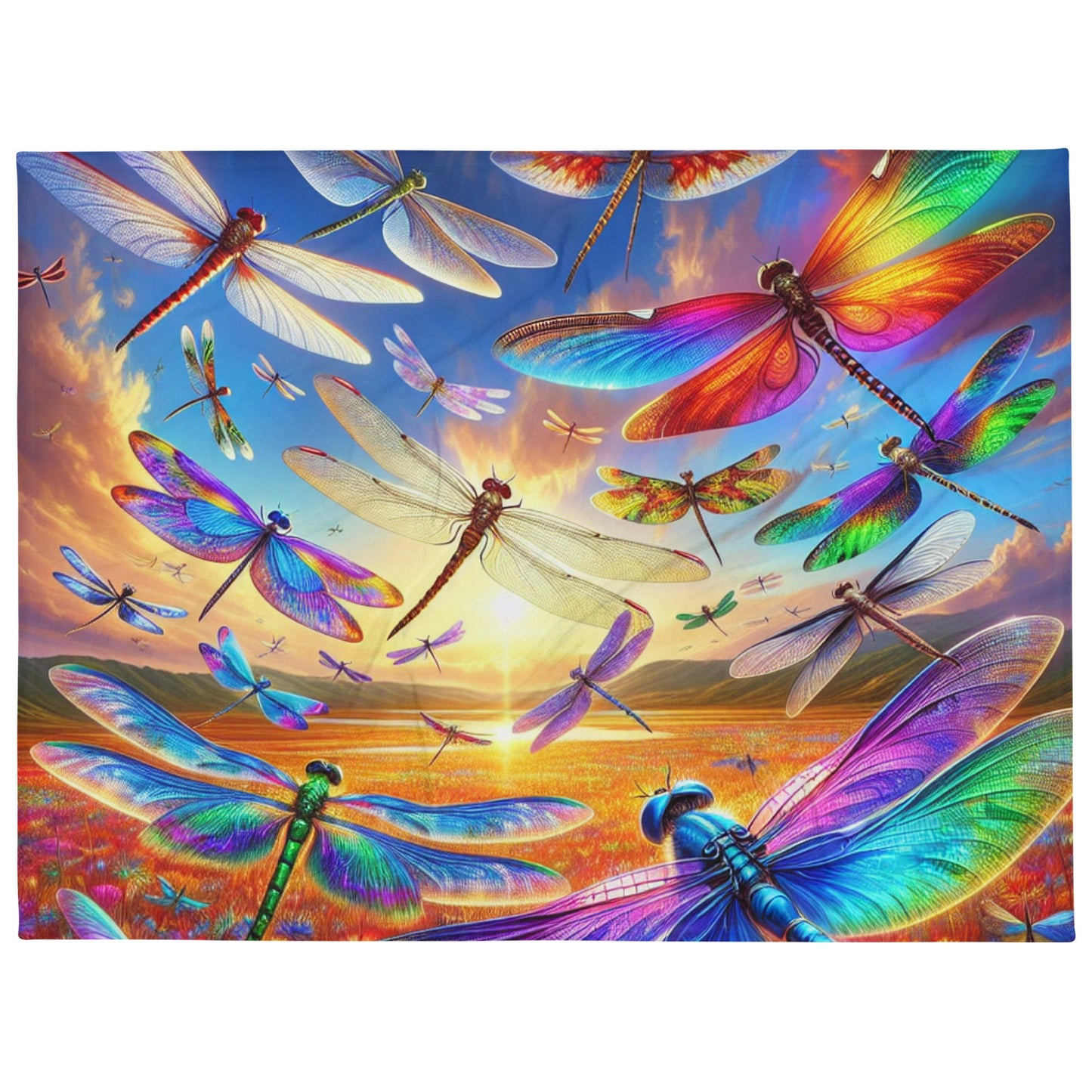 Dragonfly - Throw Blanket - Premium  from T&L Kustoms - Just $30.95! Shop now at T&L Kustoms