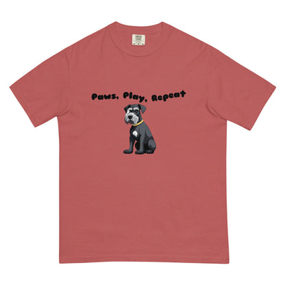 "Paws, Play, Repeat" - Unisex Garment-Dyed Heavyweight T-Shirt - Premium  from T&L Kustoms - Just $21.95! Shop now at T&L Kustoms