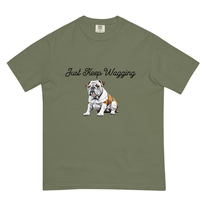 "Just Keep Wagging" - Unisex Garment-Dyed Heavyweight T-Shirt - Premium  from T&L Kustoms - Just $21.95! Shop now at T&L Kustoms