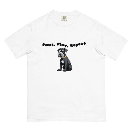 "Paws, Play, Repeat" - Unisex Garment-Dyed Heavyweight T-Shirt - Premium  from T&L Kustoms - Just $21.95! Shop now at T&L Kustoms