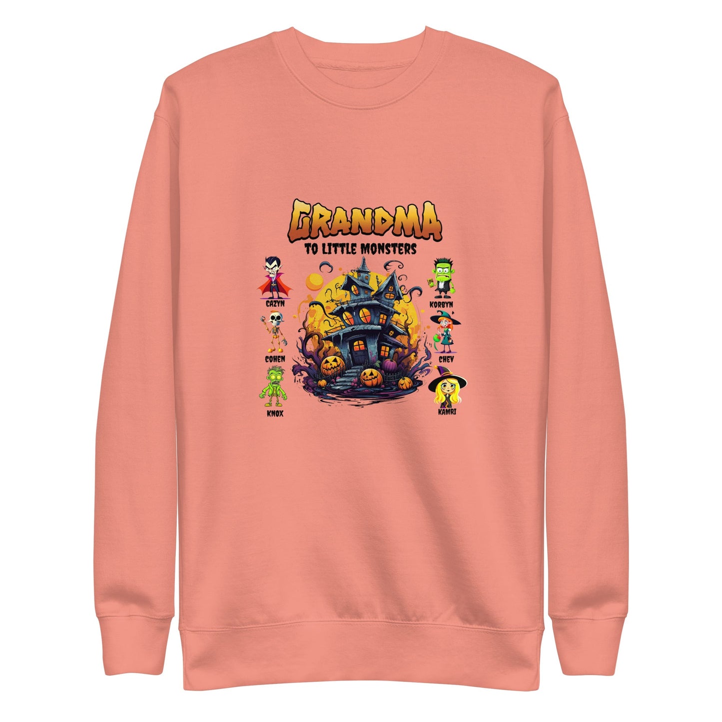 "Grandma's Little Monsters" Halloween Sweatshirt - 100% customizable - Premium  from T&L Kustoms - Just $29.95! Shop now at T&L Kustoms