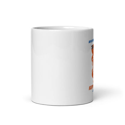 Pumpkin's Favorite Comedian - White glossy mug